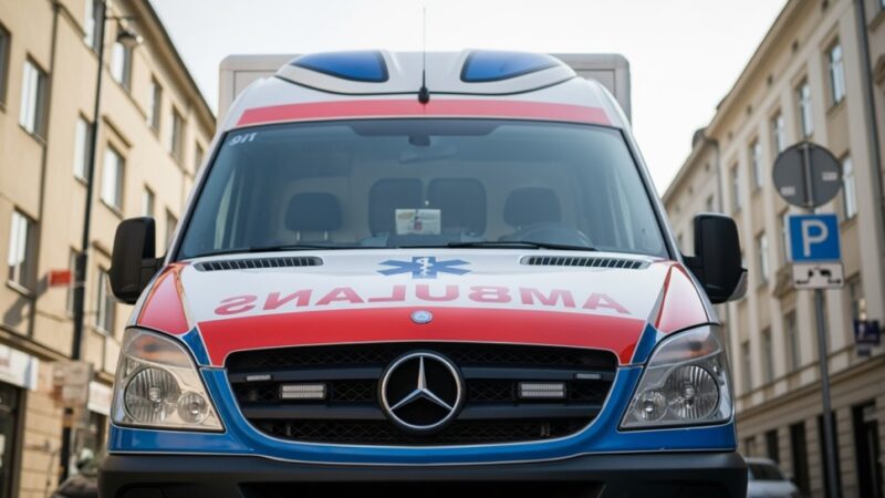 Chwila nieuwagi na rowerze – 70-latek z Turzy Śląskiej w szpitalu po groźnym upadku