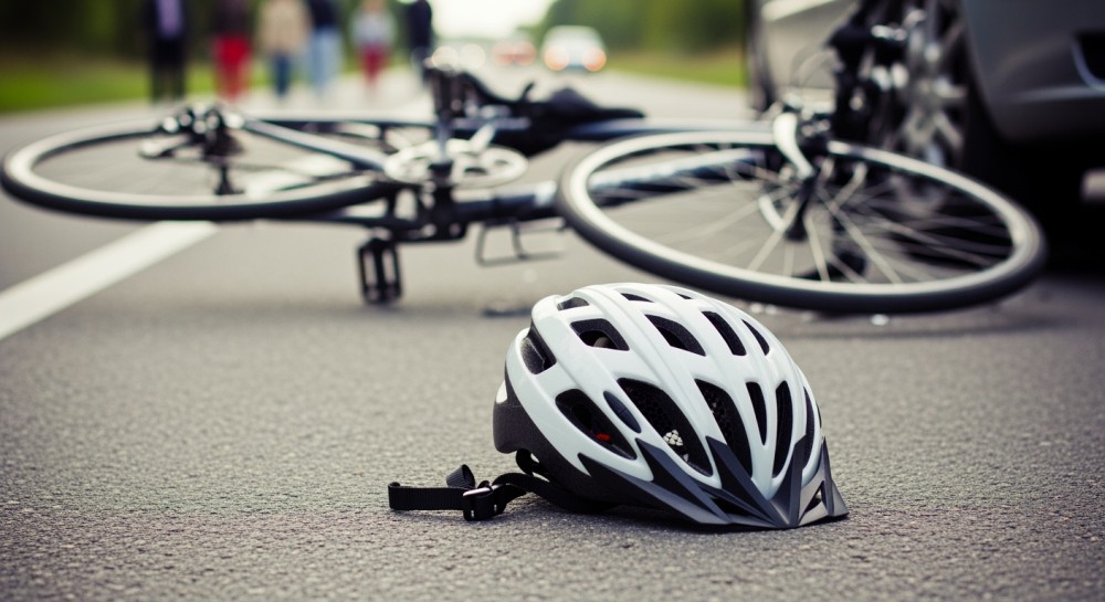 Rowerzysta ranny w Godowie po zderzeniu z osobówką, kierująca zasnęła za kierownicą