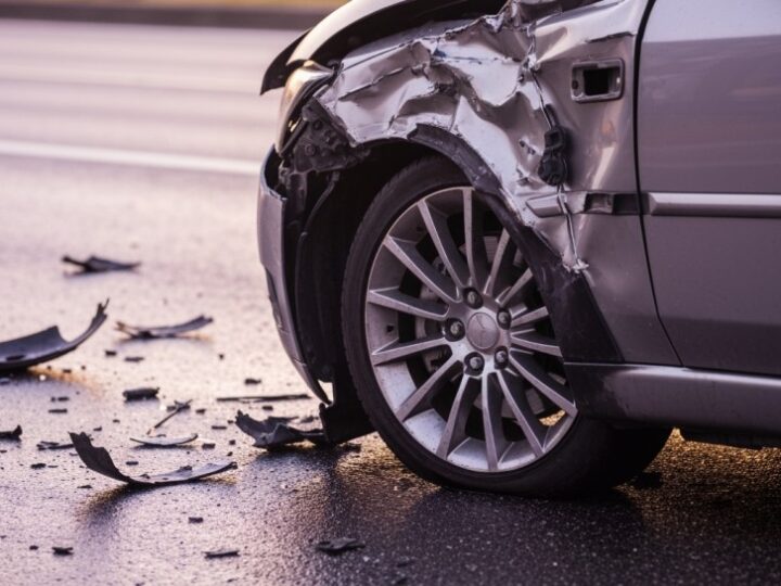 Dramatyczne zderzenie Opla z taksówką w Wodzisławiu Śląskim paraliżuje DK78