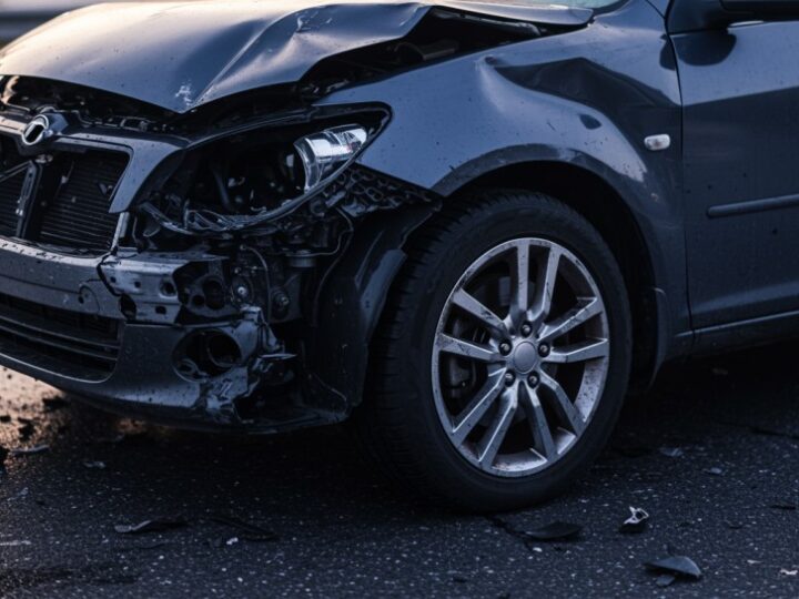 Osobówka zderzyła się z pociągiem na przejeździe kolejowym w Wodzisławiu