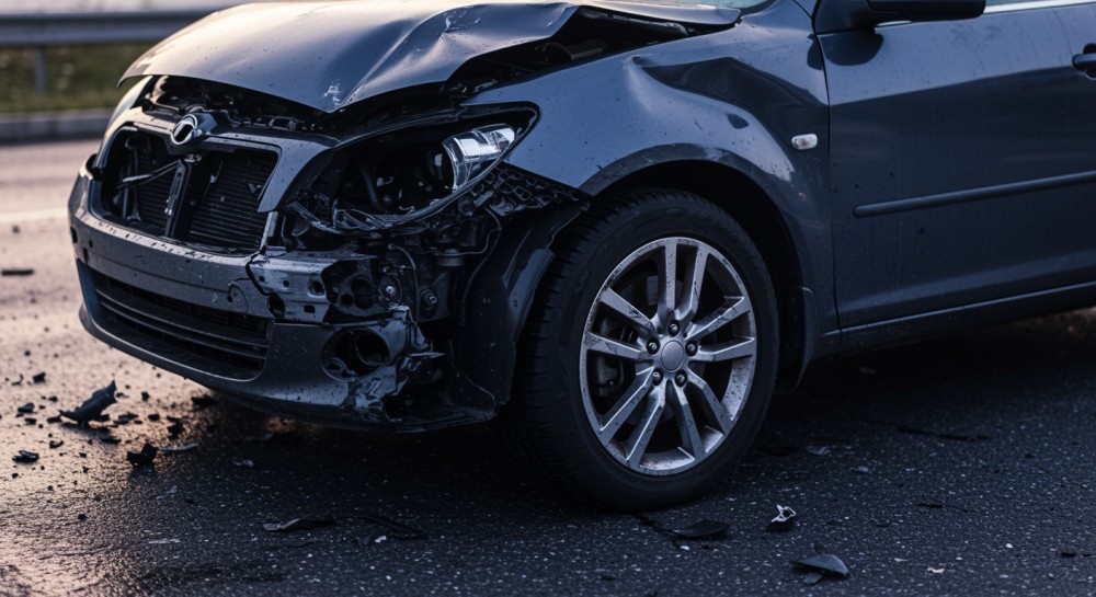 Osobówka zderzyła się z pociągiem na przejeździe kolejowym w Wodzisławiu