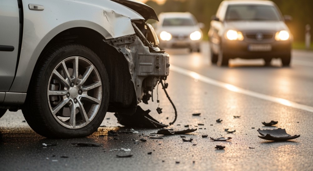 Zderzenie osobówki z ciągnikiem rolniczym w Radlinie – kierująca w szpitalu