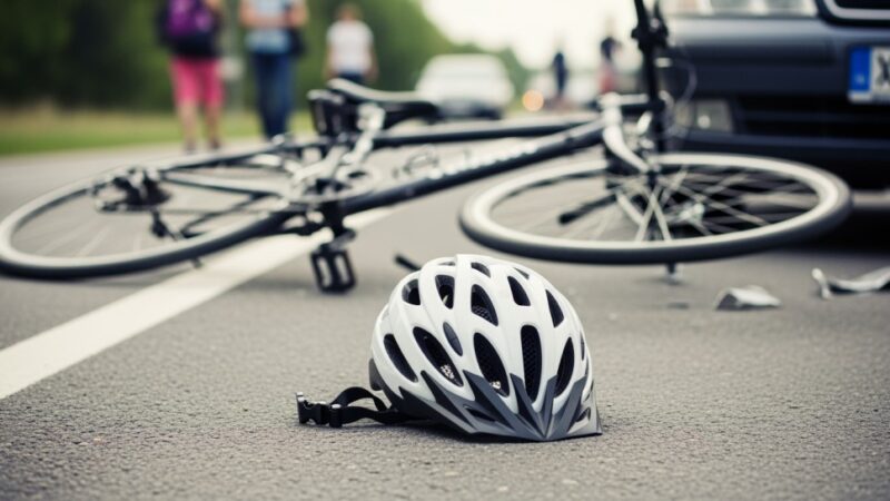 Wypadek drogowy w Rydułtowach: rowerzysta w szpitalu po zderzeniu z BMW