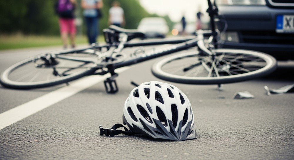 Wypadek drogowy w Rydułtowach: rowerzysta w szpitalu po zderzeniu z BMW