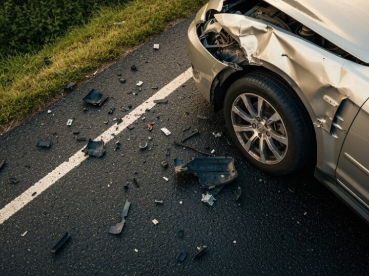Groźna kolizja na ul. Andersa: motorower zderzył się z Mercedesem, dwie osoby ranne