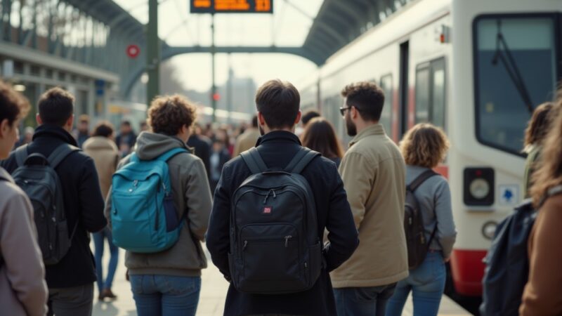Geodezyjne przygotowania do budowy nowej linii kolejowej w Mszanie i Połomi